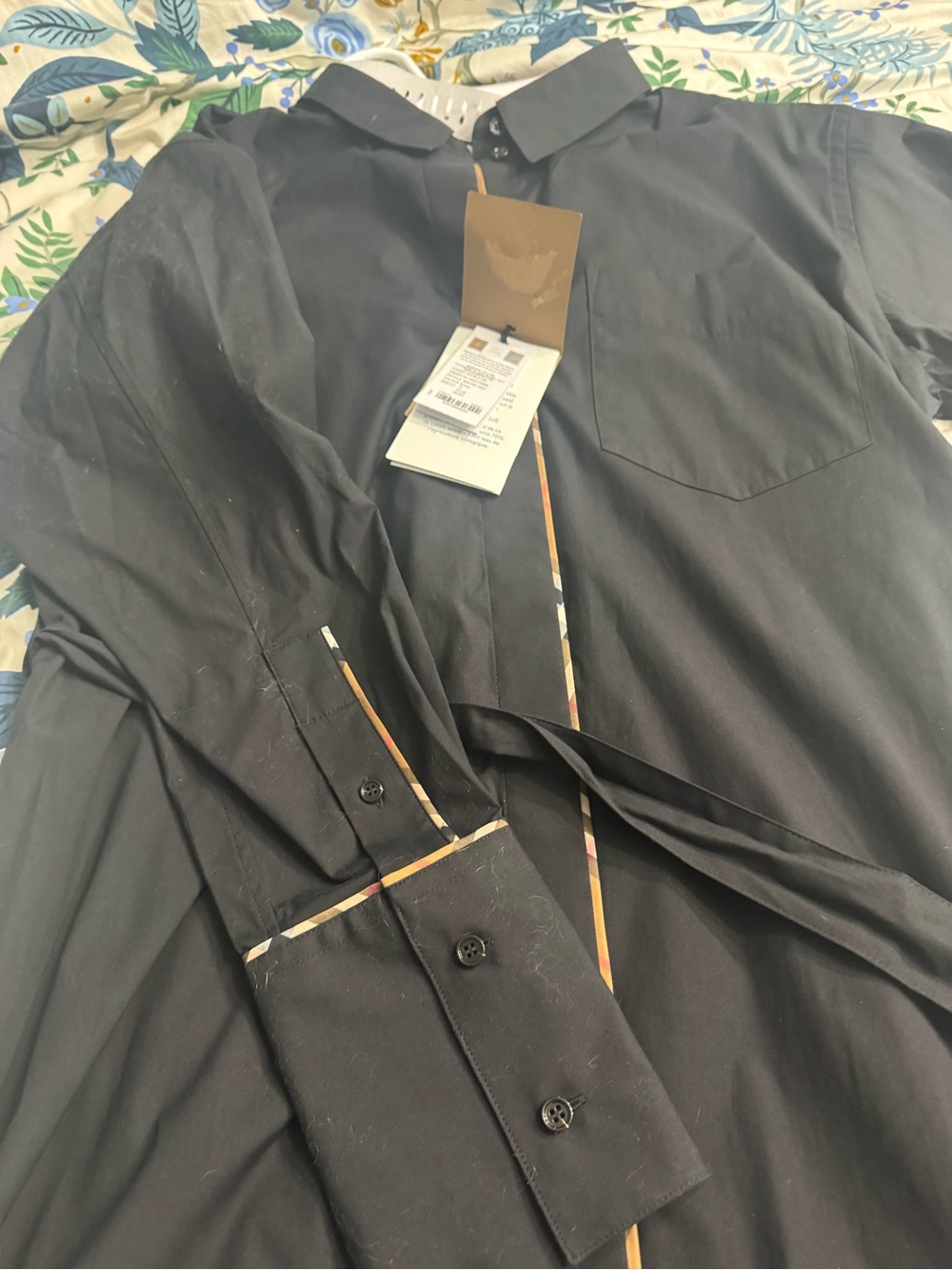 Burberry Black Tie-Waist Shirt Dress - Picture 9 of 16
